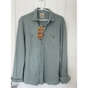 NWT Faherty Sunwashed Knit Shirt Men’s S Button Down Long Sleeve Organic Cotton